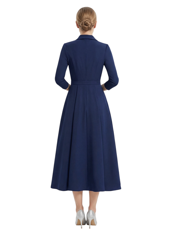 Chicsew Elegant V-Neck 3/4 Sleeves Mother Of The Groom Dress A-Line Gown