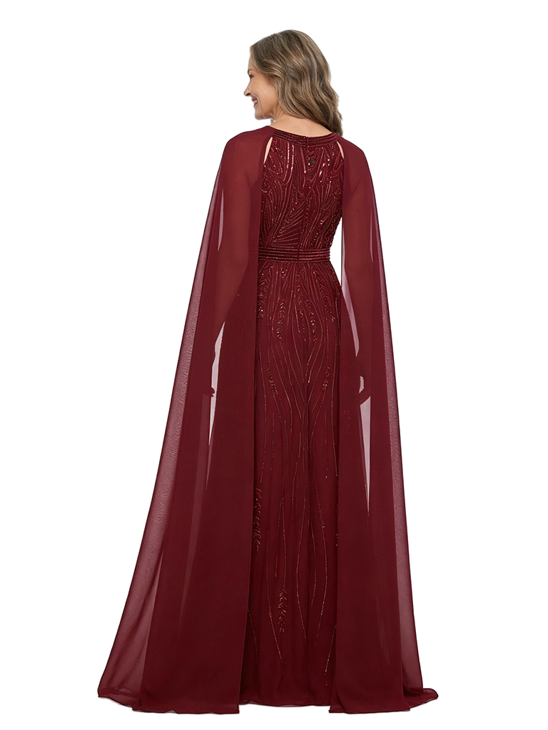 ChicSew Beautiful Beaded Mother Of The Groom Dresses With Chiffon Cape Halter Neckline Gowns