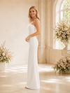 ChicSew Modern Sweetheart Sleeveless Crepe Long Mermaid Wedding Dress