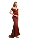 Elegant Silky Satin One Shoulder Mermaid Floor Length Bridesmaid Dresses Online