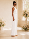 ChicSew Elegant Strapless High Neck Sleeveless Floor-Length Wedding Jumpsuit