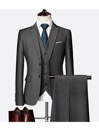 Grey Men's 3-Piece Slim Fit Tuxedo CN415
