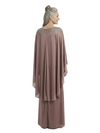 ChicSew Rhinestone Sheath Mother Of The Groom Dresses With Chiffon Cape Gowns