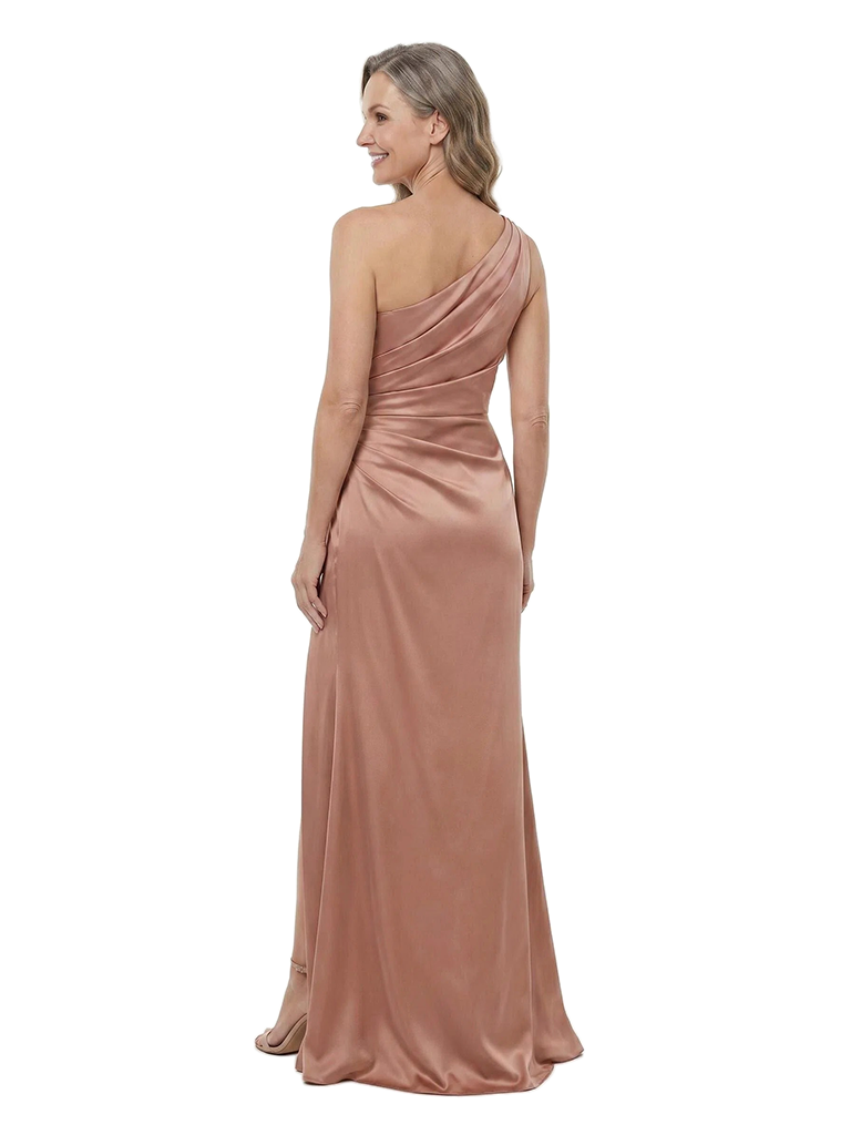 ChicSew One Shoulder Ruched Mermaid Floor-Length Mother of the Bride Dress