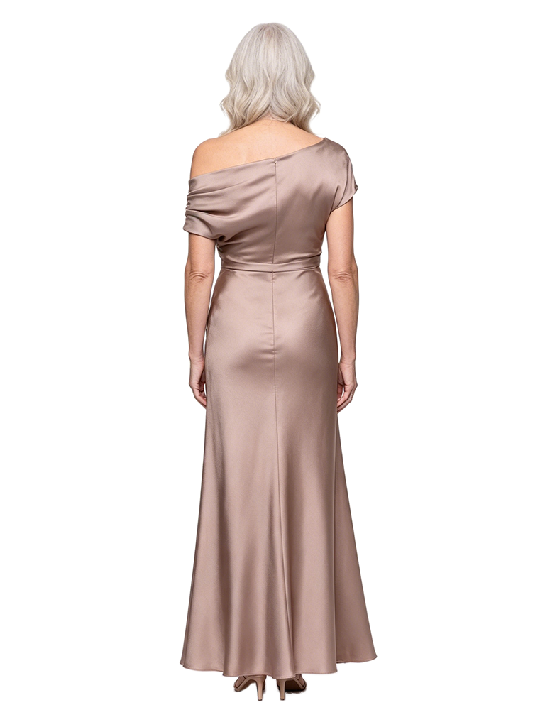 ChicSew Fancy Asymmetric Soft Satin Mermaid Mother Of The Groom Evening Gowns