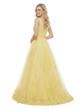 ChicSew Beautiful Spaghetti Straps V-Neck Tulle A-Line Maxi Long Evening Prom Dresses