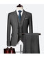 Grey Casual Men's 3 Pieces Mens Suit Regular Fit Notch Lapel Tuxedos (Blazer+vest+Pants) CN438