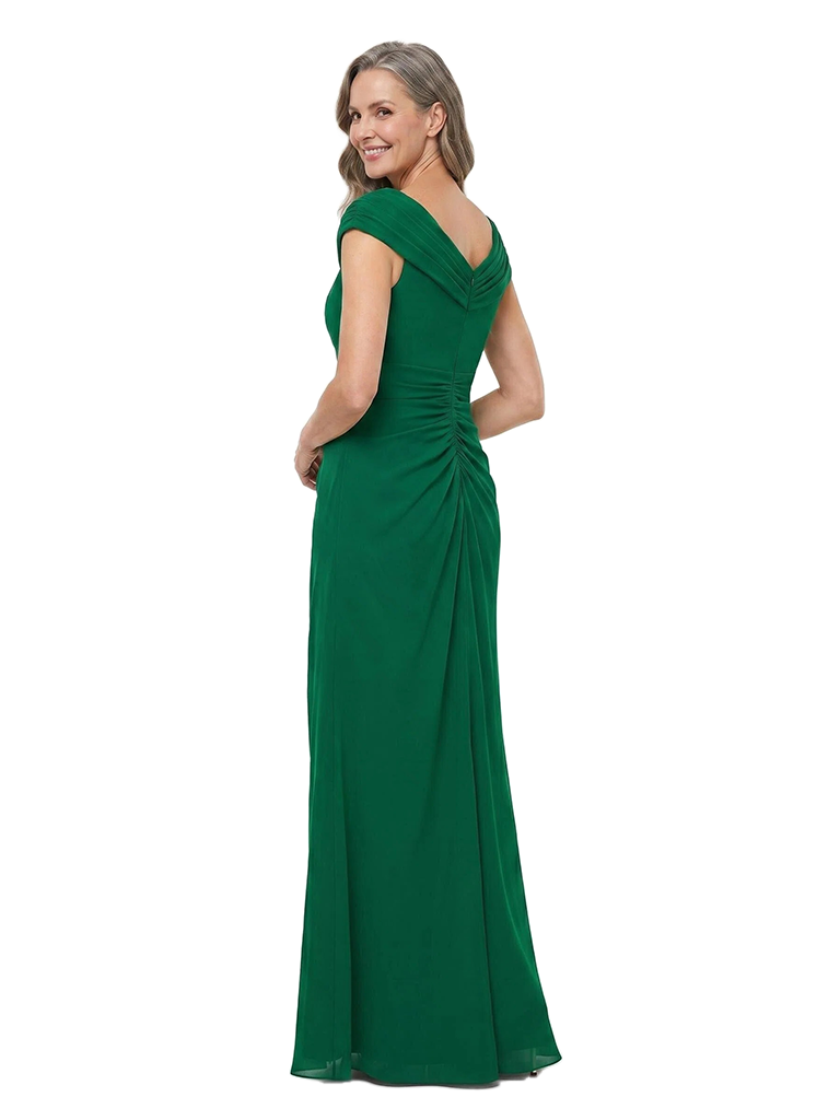 ChicSew Asymmetrical Neck Sheath Chiffon Floor-Length Mother Of The Groom Gowns