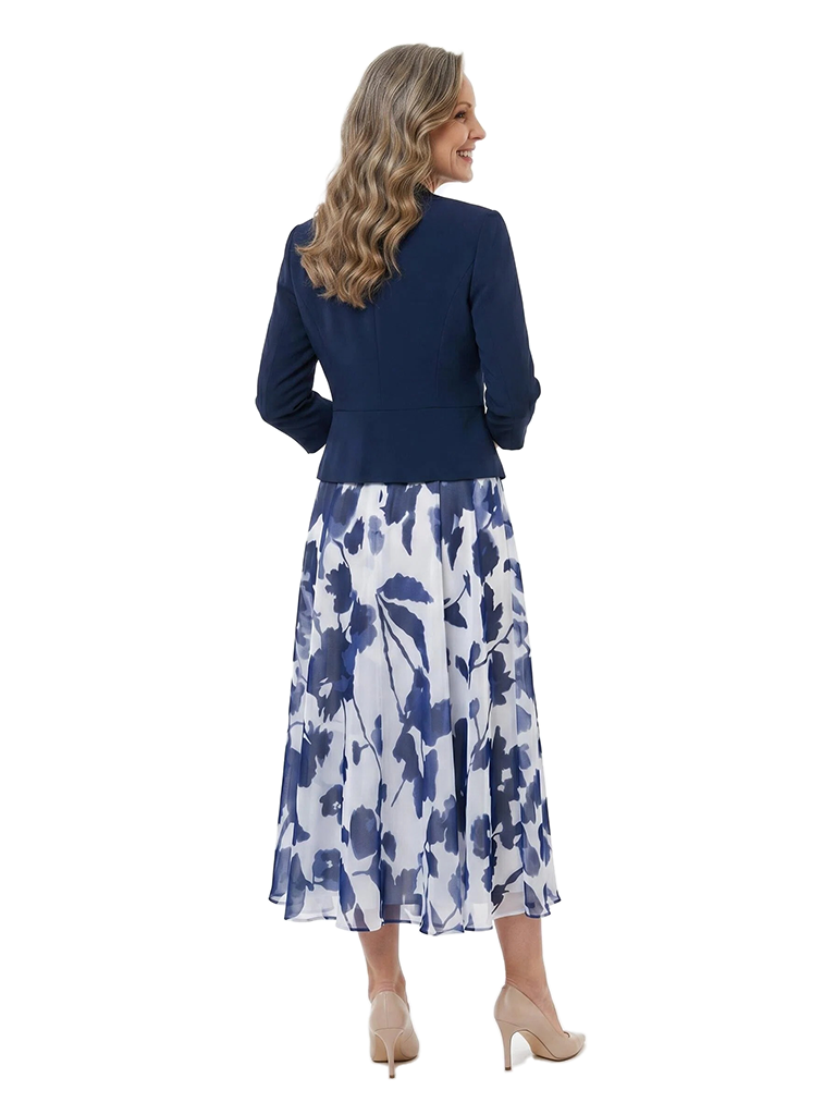 ChicSew Two Piece Chiffon A-Line Tea-Length Mother Of The Bride Dresses With Jacket