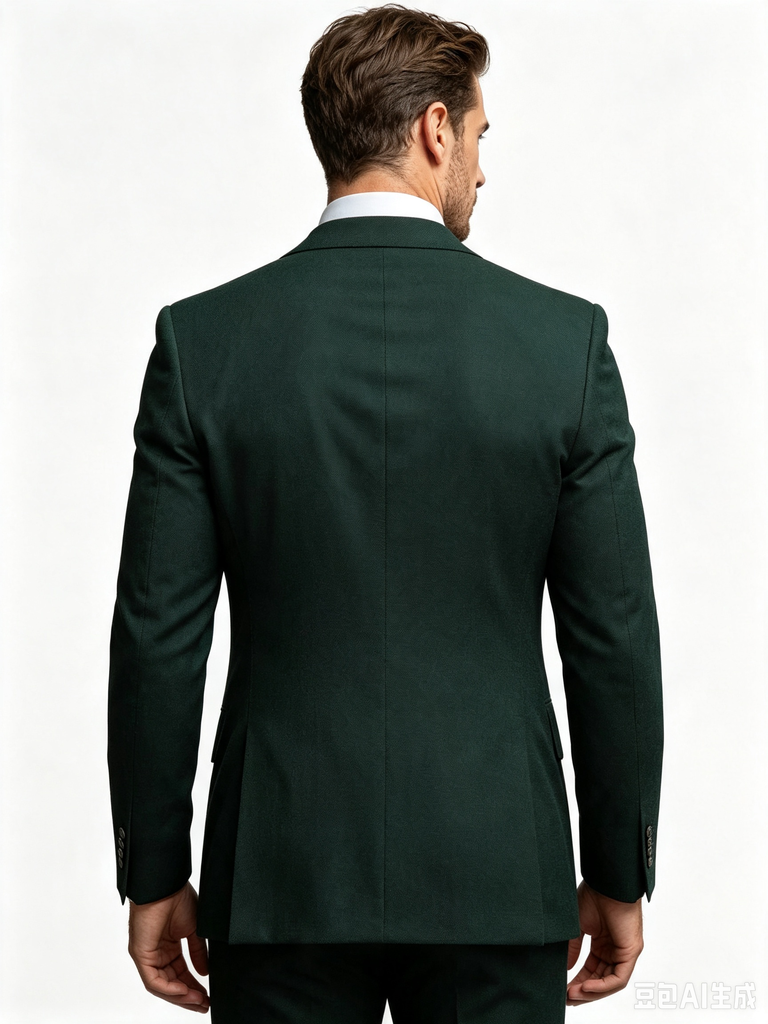 Classic 3 Piece Dark Green Men's Suit with Regular Fit and Sophisticated Peak Lapel