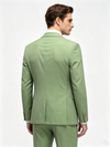 Classic 1 Piece Sage Men's Suit with Regular Fit and Sophisticated Peak Lapel