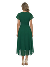 ChicSew V-Neck Short Sleeve High Low Hem Chiffon Formal Mother Of The Bride And Groom Dresses