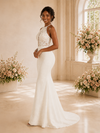 ChicSew Romantic Halter Neck Lace Mermaid Floor-Length Wedding Dress