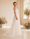 ChicSew Sexy Deep V-Back A-line Spaghetti Straps V-Neck Long Wedding Dresses Online