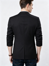 Classic 1 Piece Black Men's Suit with Regular Fit and Sophisticated Peak Lapel