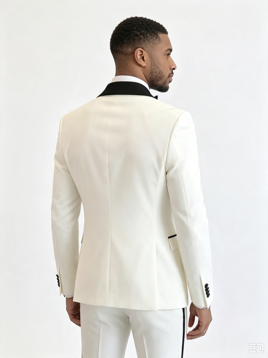 Color Blocking 1 Piece Men's Suit with Regular Fit and Sophisticated Peak Lapel