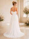 ChicSew Sexy A-Line Spaghetti Straps Chiffon Sleeveless Side Slit Long Wedding dresses Online