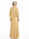 ChicSew Modern Ruffle Bodice A-Line Chiffon Mother Of The Bride Gowns With Half Sleeves