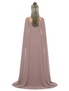 ChicSew Square Cape Sleeve Floor Length Chiffon Modern Mom Of The Groom Dresses