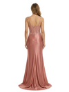 ChicSew Classy Spaghetti Straps V-Neck Corset Side Slit Prom Dress Lace Mermaid Formal Dresses
