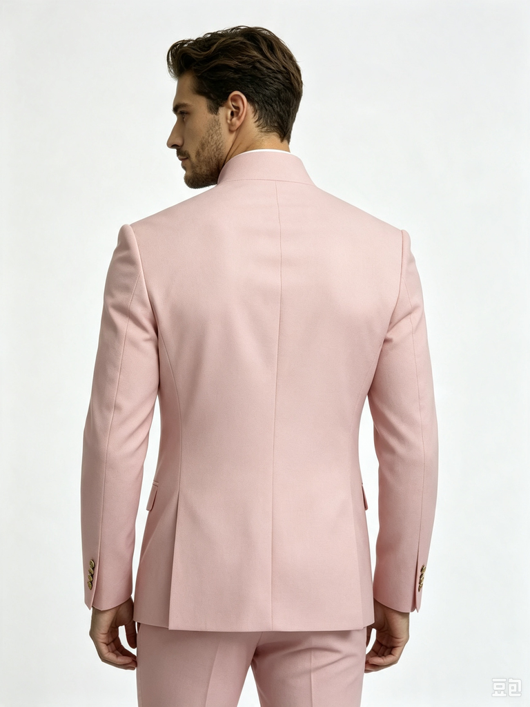 Classic 1 Piece Pink Men's Suit with Regular Fit and Sophisticated Peak Lapel
