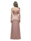ChicSew Fancy V-Neck Ruched Satin Mermaid Mother Of The Groom Evening Gowns Side Slit