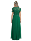 ChicSew Jewel Short Sleeve Lace Bodice Walk Through Jumpsuit For Mother of the Bride Dress