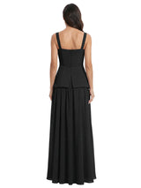 Classy Square Neck Sleeveless A-Line Mother of the Bride Dress