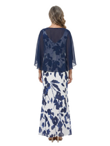 ChicSew Beautiful Chiffon Sheath Floor-Length Mother Of The Bride Dresses With Capelet