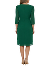 ChicSew V-Neck 3/4 Sleeve Knee Length Chiffon Trendy Mom Of The Groom Dresses
