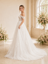 ChicSew Fancy Off The Shoulder Boning Lace Tulle Maxi A-Line Wedding Dress
