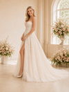 ChicSew Unique Sweetheart A-Line Sleeveless Lace Tulle Side Slit Long Wedding Dresses