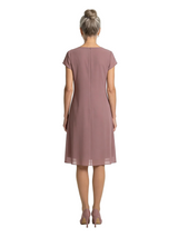 ChicSew Jewel Short Sleeves Knee Length Chiffon A-Line Mom Of The Groom Dresses