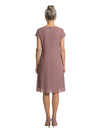 ChicSew Jewel Short Sleeves Knee Length Chiffon A-Line Mom Of The Groom Dresses
