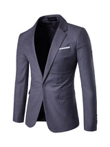 Grey Men's Casual single Piece Suit Notch Lapel Flat Tuxedos 1 piece CN521