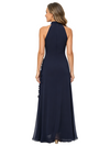 ChicSew Fancy Halter Neck 3D Floral Applique Chiffon Mermaid Floor Length Mother Of The Bride Dress