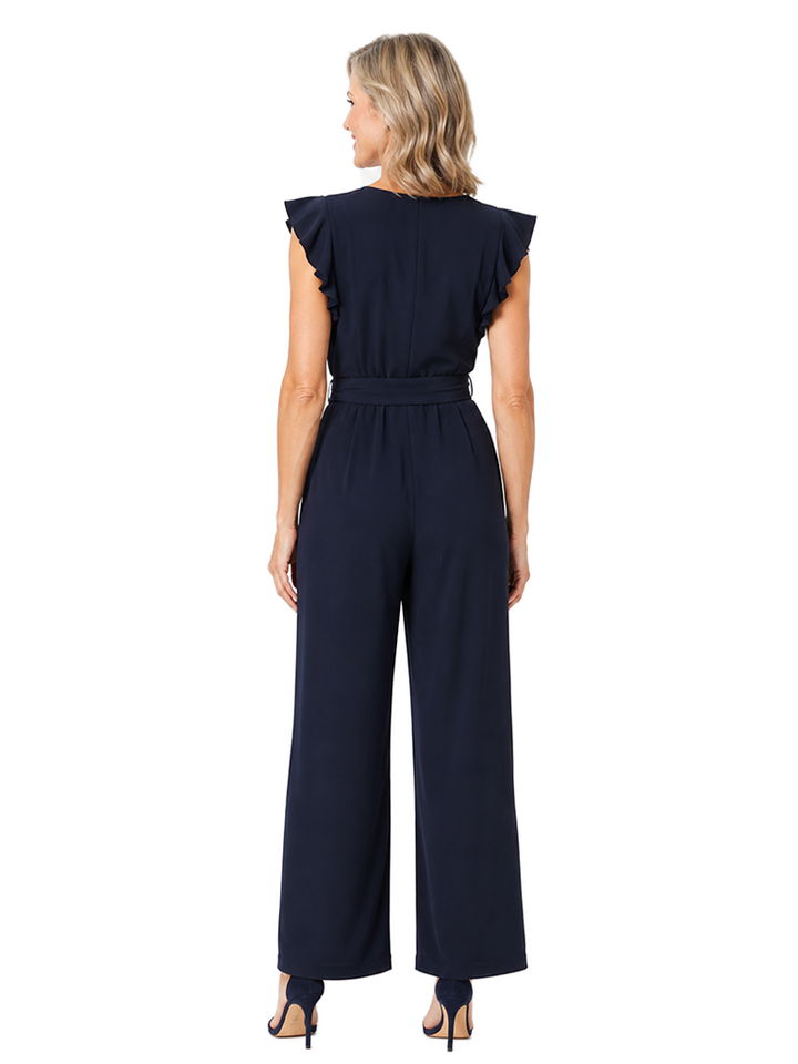 ChicSew Modern V-Neck Flutter Sleeves Chiffon Mother Of The Bride Jumpsuit