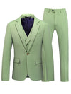 Sage Classic 3 Piece Men's Suit with Regular Fit and Sophisticated Peak Lapel CN476