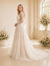 ChicSew Pretty A-Line High Neck Lace Tulle Long Sleeves Full-Length Wedding Dresses