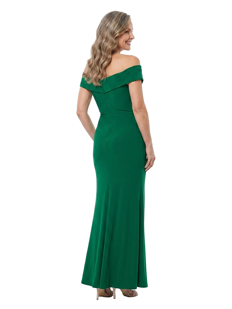 ChicSew Off Shoulder Sleeveless Jersey Ruched Mermaid Mother of the Groom Dress
