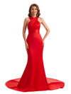 Elegant Soft Satin Convertible Mermaid Unique Long Bridesmaid Dresses