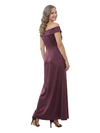 ChicSew Off The Shoulder Beaded Satin Sheath Mother of the Bride Dress