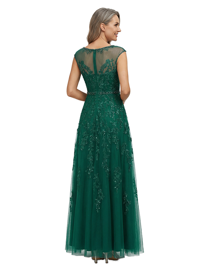 ChicSew Illusion Lace A-Line Floor Length Elegant Mother of the Bride Dresses