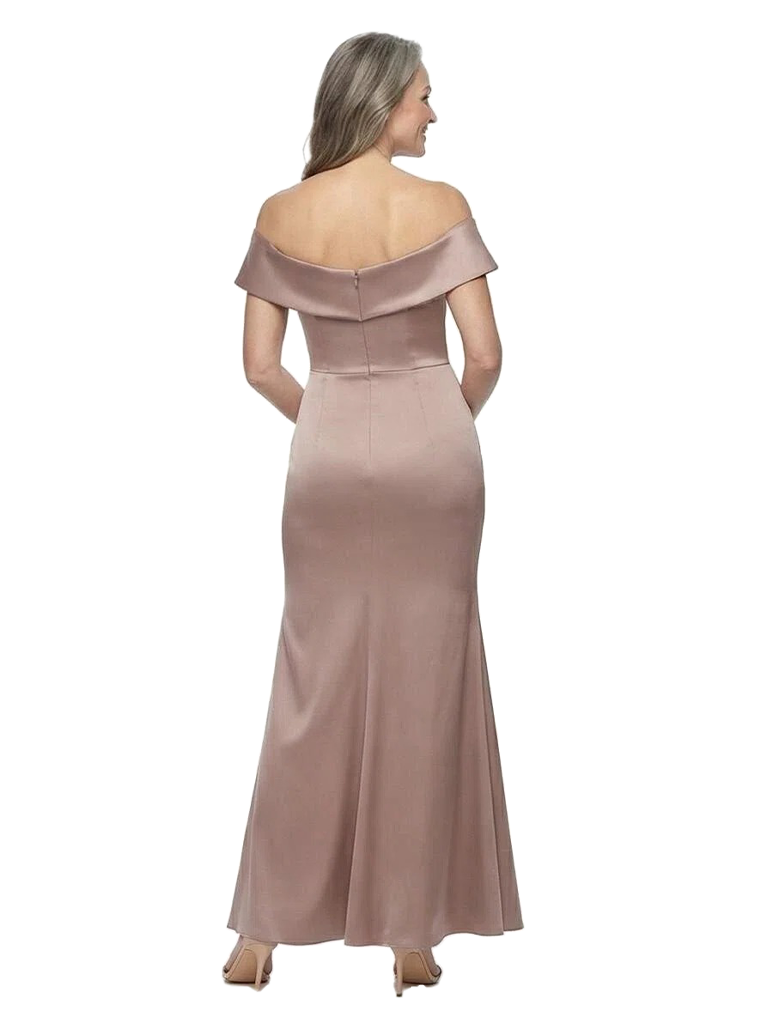 ChicSew Fancy Off Shoulder Silky Satin Mermaid Mother Of The Groom Evening Gowns