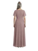 ChicSew Pretty Flutter Sleeves V-Neck Chiffon Ruched A-Line Mother Of The Bride Dresses