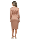 ChicSew Classy Asymmetrical Neck Silky Satin Mother Of The Groom Dress Ruched Knee-Length Fit