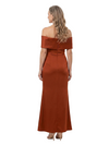 ChicSew Elegant Off The Shoulder Mother Of The Groom Dresses Unique Satin Sheath Floor Length Gown
