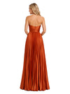 ChicSew Sweetheart Pleats Soft Satin A-Line Floor-Length Bridesmaid Dresses
