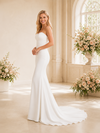 ChicSew Sexy Sweetheart Ruched Strapless Crepe Mermaid Floor-Length Wedding Dress