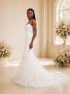 ChicSew Romantic Spaghetti Straps Tulle Lace Appliques Maxi Long Wedding Dress
